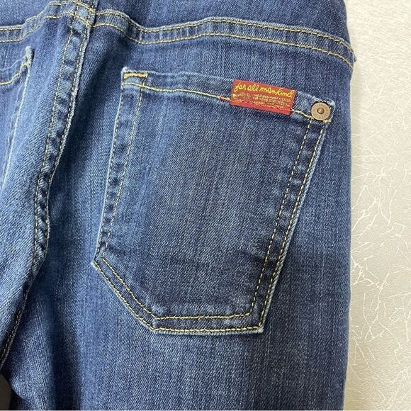 7 for all Mankind x Pea in a Pod Skinny Maternity Jeans 25 - Picture 2 of 7